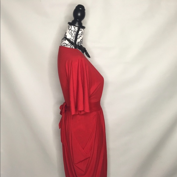 XOXO V-Neck Drape Tulip Dress💲2 for $10 SALE💲 - Picture 3 of 3